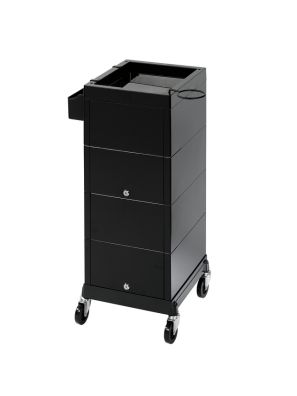 Sibel Chariot de travail Discret Verrouillable Noir