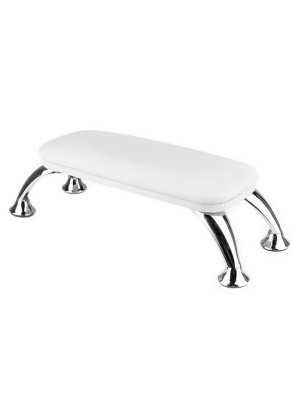 ForNails Manicure Hand Rest Cushion with Stand PU Leather White (Coussin repose-mains pour manucure avec support)