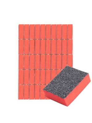 VoorNails Polishing Block Buffer Mini Anthracite Red 100/180 Grit 50pcs.