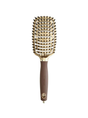 Olivia Garden Borstel Expert Care Flex Combo Goud/Bruin