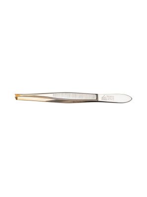 Erbe Solingen Pince à épiler coudée/lisse plaquée or 9CM (ERBE92343)