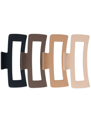 Framar King Klaws Large Rectangle Claw Clips Neutral 4pcs.