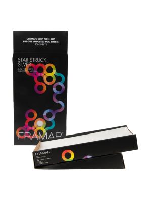 Framar 5x12 Pre-Cut Foil Embossed Medium Star Struck Silver 500 Sheets
