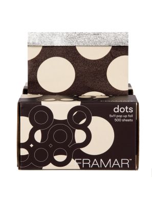 Framar Big Cream Dots on Dark Brown Pop Up Folie 500 Sheets