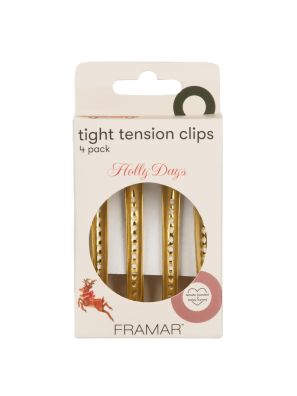 Framar Tight Tension Clips Holly Days Gold 4st.