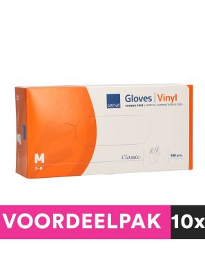 Abena Gants en vinyle non poudrés Taille moyenne 100 pièces Paquet économique