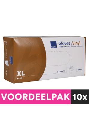 Gants en vinyle non poudrés Taille extra large 100 pièces Paquet économique