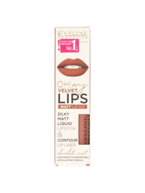 Eveline OH! My Lips Silky Matt Liquid Lip Kit Nr. 12 Praline Eclair