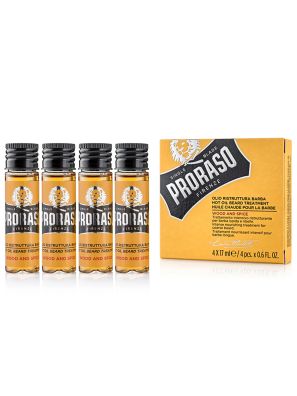 Proraso Hot Oil Beard Treatment Wood &amp; Spice 4x17ml