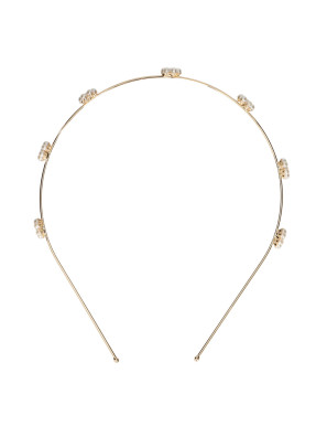 Solida Diadeem Smal Goud met Bloemen