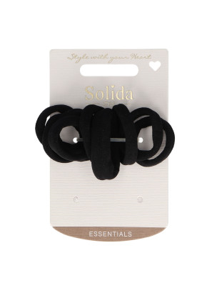 Solida Elastiekjes Zwart Soft Klein 9st.