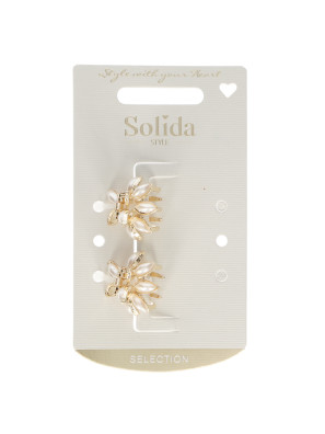 Solida Clips Goud Bloem 2st.