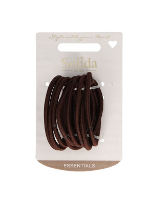 Solida Rubber Bands Brown Large 9pcs.