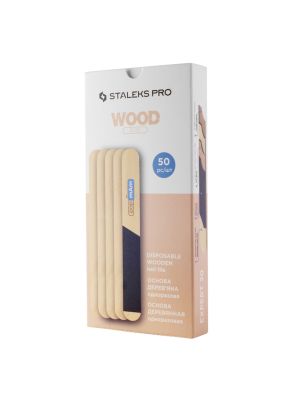 Staleks Pro Wooden Nail File Base Straight Disposable 50pcs.