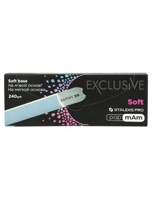 Staleks Pro Files Disposable Soft Base Exclusive 20/240 Grit Straight 30pcs.