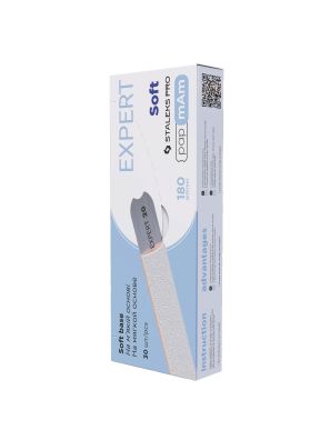 Staleks Pro Nail File Jetable Soft Base White Expert 20/180 Grit Straight 25pcs.