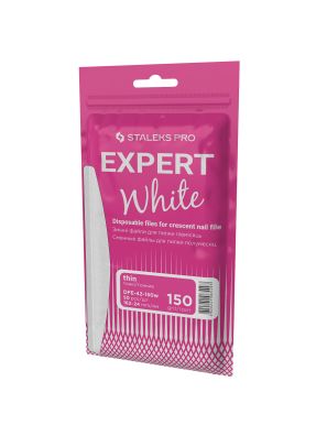 Staleks Pro Nail File Jetable White Expert 42/150 Grit Crescent 50pcs.