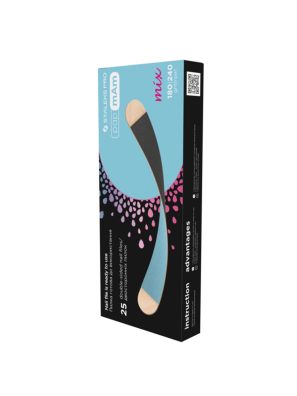 Staleks Pro Vijlen Wegwerp Dubbelzijdig Mix 180/240 Grit Recht met Houten Basis 25st.