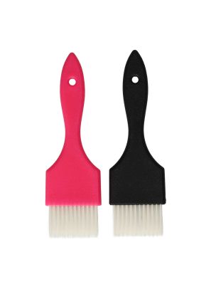 Haarverfkwast Twin Set Dubbelrij Soft Hair Zwart Roze