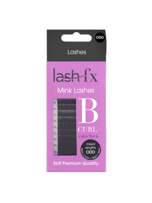 Lash FX Mink Lashes B-Curl Extra Thick (Odd) Mixed Lenghts 0.20mm