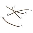 Elastique avec crochets marron 12pcs.