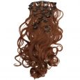 Hair Angels Extensions à Clipper Set Complet 10 Rows Wavy Teddy Brown