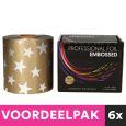 Folie Aluminium Rol Gold Star Embossed 12cmx100m 15MU Voordeelpakket