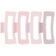 Framar King Klaws Large Rectangle Claw Clips Blush 4pcs.