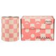 Framar Beige & Pink Checks Embossed Folie Rol 320FT