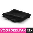 12 Stuks Handdoek Micro Fiber 50x90cm Zwart Voordeelpakket