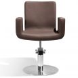 Sibel Kappersstoel Attractio Bruin met Ronde Voet