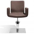 Sibel Kappersstoel Attractio Bruin met Vierkante Voet