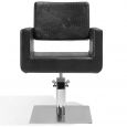 Sibel Kappersstoel Felicitas Croco Zwart met Vierkante Voet