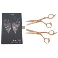 E-Kwip Set de ciseaux de coiffure Angel Rose Gold 5.5 + Effileer 5.5
