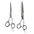 Kessaku Hairdressing Scissors Damascus Set 400 5.5 + 402 6.0 Effileer
