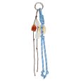 Bag Charm Blauw Touw Met Steentjes