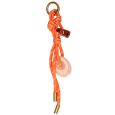 Bag Charm Oranje Met Roze Steen