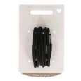 Solida Elastic Black Large with Metal 6pcs.