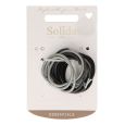 Solida Rubber Bands Black/Grey Thin with Metal 10pcs.