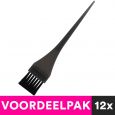 12 Stuks Verfkwast Zwart Klein 35mm Voordeelpakket