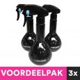 3 Pièces Pulvérisateur d'eau Oblong Noir 280ml Advantage Pack