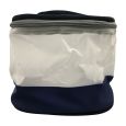 Etui Rond Blauw/Wit met handvat