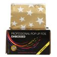 Folie Aluminium Voorgesneden Gold Star Embossed 13x27cm 15MU 500st.