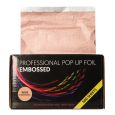 Folie Aluminium Voorgesneden Rose Gold Embossed 13x27cm 15MU 500st.