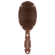 Framar Polish Brush Pink Polka Dots on Chocolate Brown