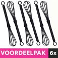 6 Stuks Kleurmixer Kunststof Garde Zwart Voordeelpakket