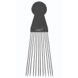 Sibel Metalen Kam voor Kroeshaar Model 1 Lang 21 x 7.5cm