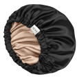 MOHI Satin Bonnet Black & Beige