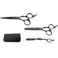 E-Kwip Kurayami Set Zwart 5.5 Kappersschaar + Coupeschaar + Razor