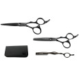 E-Kwip Kurayami Set Zwart 6.0 Kappersschaar + Coupeschaar + Razor